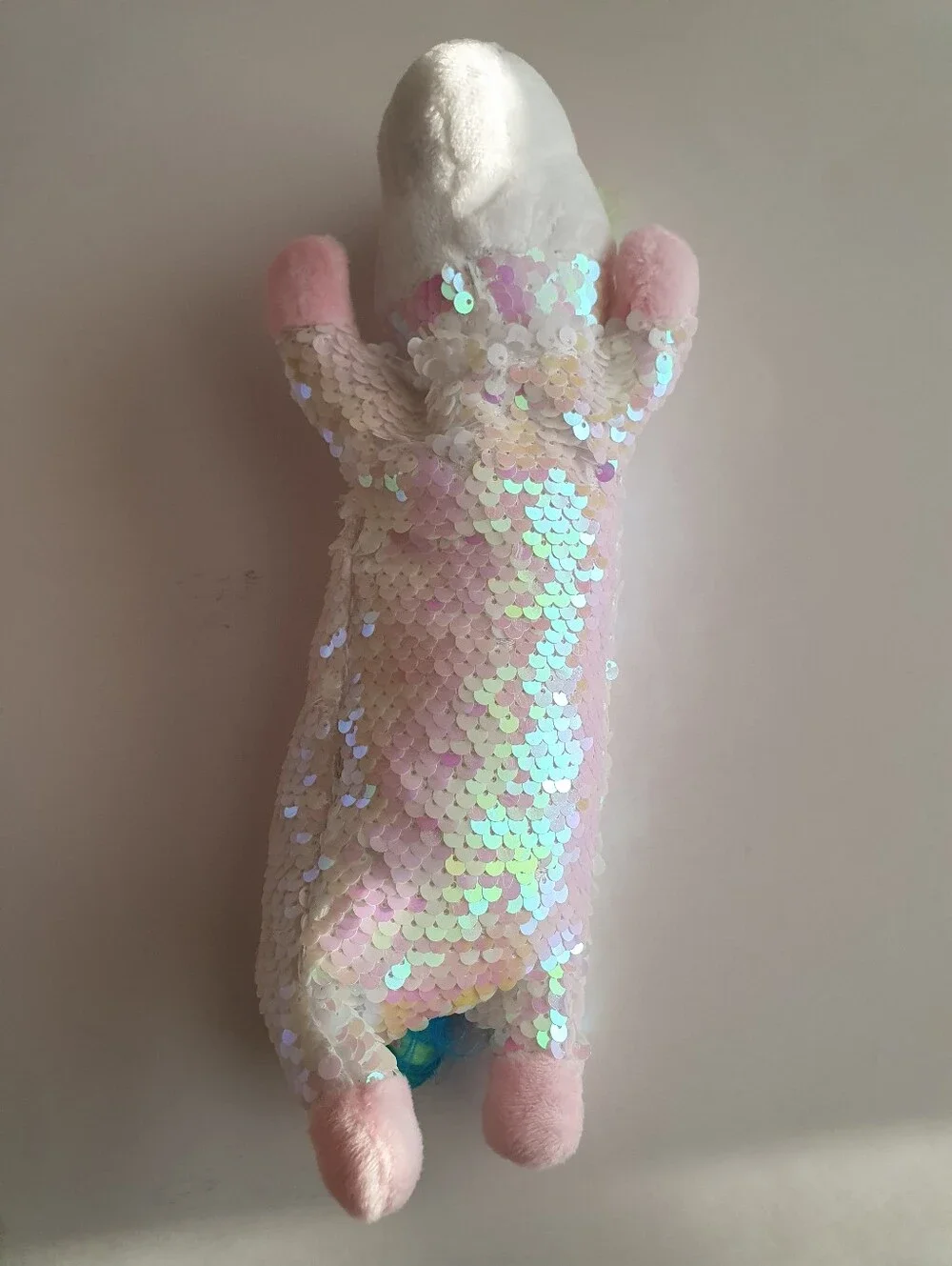 Unicorn Plush Zip Pencil Pouch Case Reversible Sequins Stuffed 10